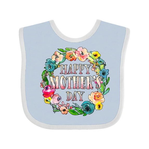 Inktastic Happy Mother's Day- Flowers Boys or Girls Baby Bib