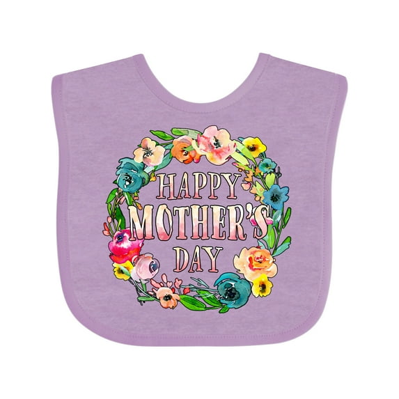 Inktastic Happy Mother's Day- Flowers Boys or Girls Baby Bib
