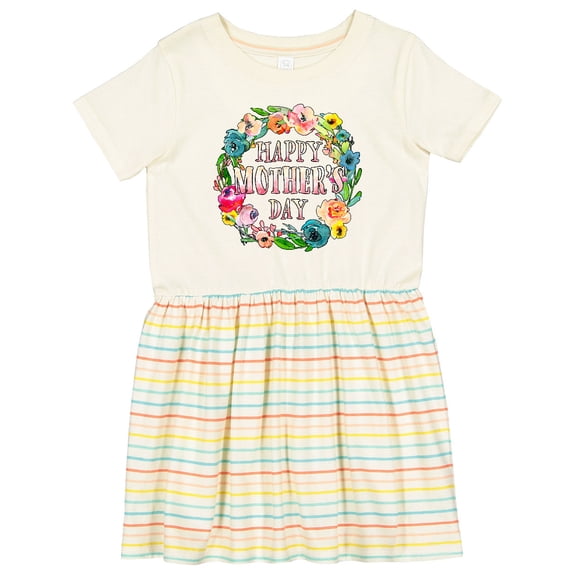 Inktastic Happy Mother's Day- Flowers Girls Toddler Dress