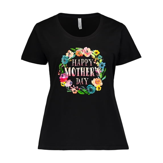 Inktastic Happy Mother's Day Flowers Women's Plus Size T-Shirt