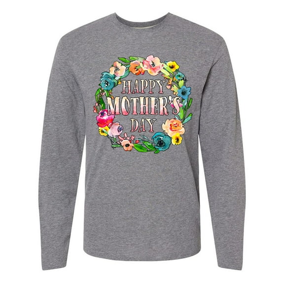 Inktastic Happy Mother's Day- flowers Long Sleeve T-Shirt