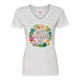 thumbnail image 1 of Inktastic Happy Mother's Day- flowers Women's V-Neck T-Shirt, 1 of 5