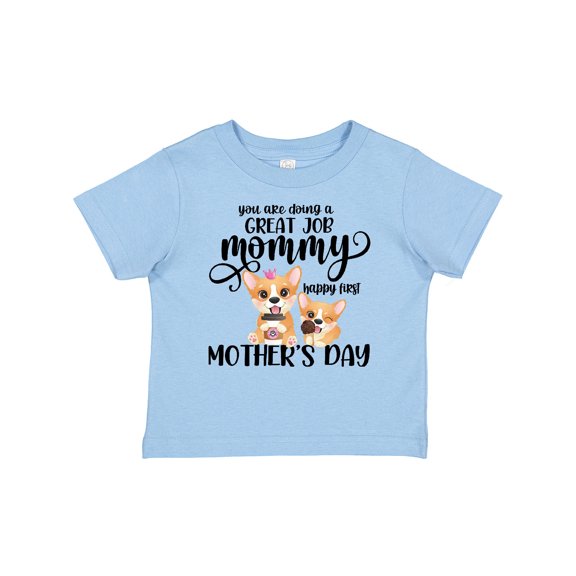 Inktastic Happy Mother's Day with Cute Corgi Dogs Boys or Girls Baby T-Shirt