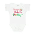 thumbnail image 1 of Inktastic Happy Mothers Day with Flowers Boys or Girls Baby Bodysuit, 1 of 5