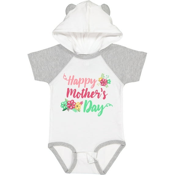 Inktastic Happy Mothers Day with Flowers Boys or Girls Baby Bodysuit