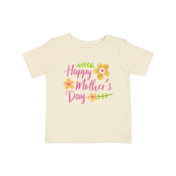 Inktastic Happy Mothers Day with Flowers Boys or Girls Baby T-Shirt