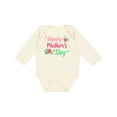 thumbnail image 1 of Inktastic Happy Mothers Day with Flowers Boys or Girls Long Sleeve Baby Bodysuit, 1 of 5