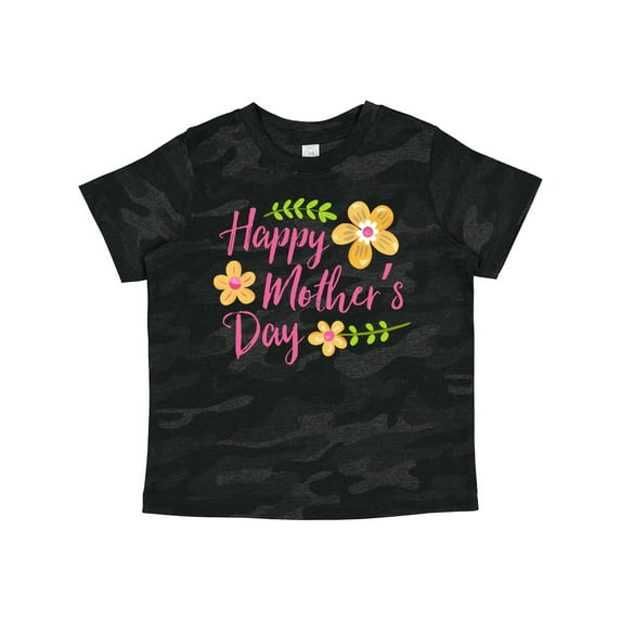 Inktastic Happy Mothers Day with Flowers Boys or Girls Toddler T-Shirt