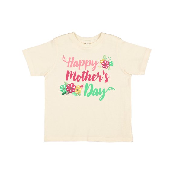 Inktastic Happy Mothers Day with Flowers Boys or Girls Toddler T-Shirt