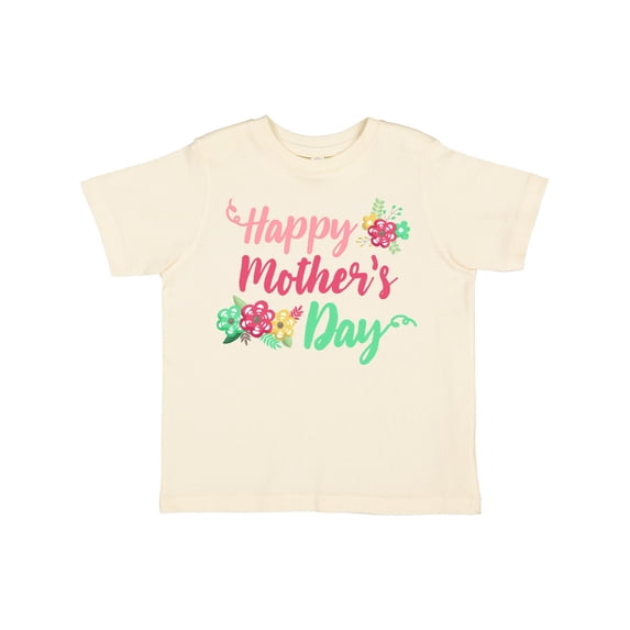 Inktastic Happy Mothers Day with Flowers Boys or Girls Toddler T-Shirt
