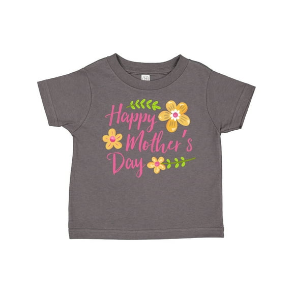 Inktastic Happy Mothers Day with Flowers Boys or Girls Toddler T-Shirt