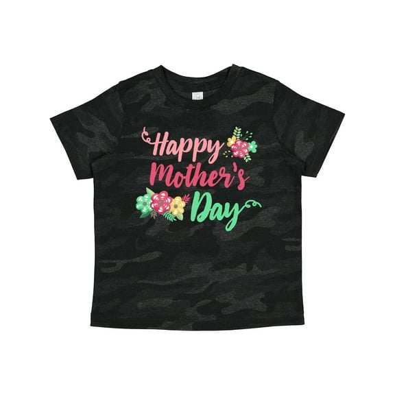 Inktastic Happy Mothers Day with Flowers Boys or Girls Toddler T-Shirt