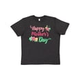 thumbnail image 1 of Inktastic Happy Mothers Day with Flowers Youth T-Shirt, 1 of 5