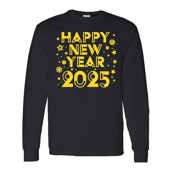 Inktastic Happy New Year 2025 Long Sleeve T-Shirt