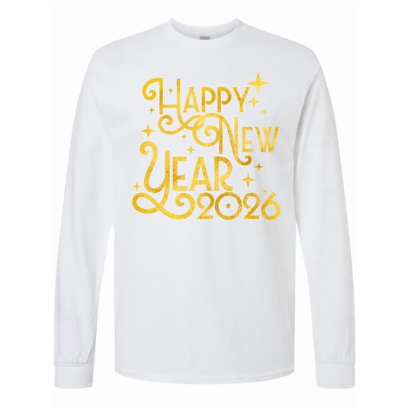 Inktastic Happy New Year 2026 Long Sleeve T-Shirt