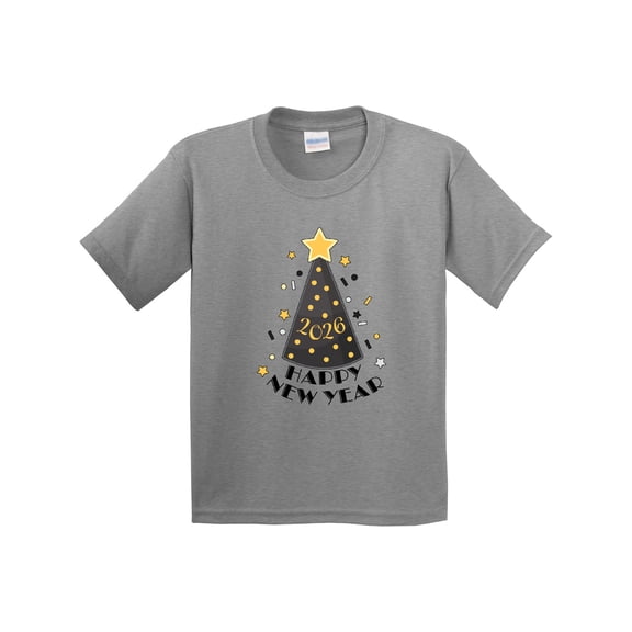 Inktastic Happy New Year 2026 Party Hat Youth T-Shirt