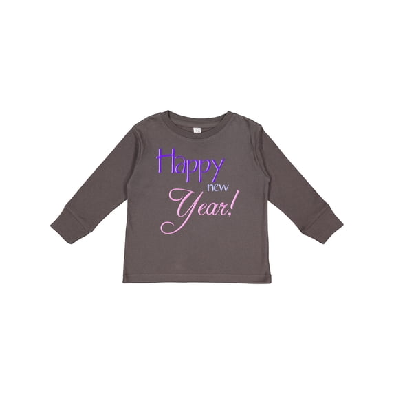 Inktastic Happy New Year Colorful Boys or Girls Long Sleeve Toddler T-Shirt