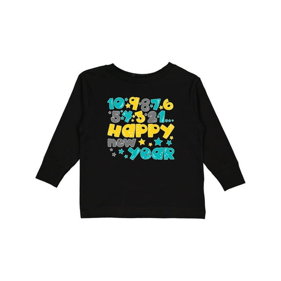 Inktastic Happy New Year Countdown Boys or Girls Long Sleeve Toddler T-Shirt