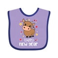 thumbnail image 1 of Inktastic Happy New Year Cute Ox Boys or Girls Baby Bib, 1 of 4