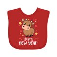 thumbnail image 1 of Inktastic Happy New Year Cute Ox Boys or Girls Baby Bib, 1 of 4