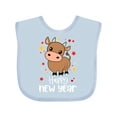 thumbnail image 1 of Inktastic Happy New Year Cute Ox Boys or Girls Baby Bib, 1 of 4