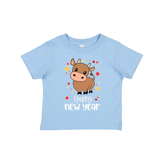 Inktastic Happy New Year Cute Ox Boys or Girls Toddler T-Shirt