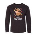 thumbnail image 1 of Inktastic Happy New Year Cute Ox Long Sleeve Youth T-Shirt, 1 of 5