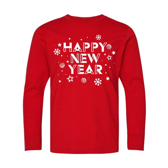 Inktastic Happy New Year Long Sleeve Youth T-Shirt