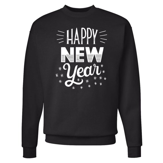 Inktastic Happy New Year in Hand Lettering Adult Sweatshirt