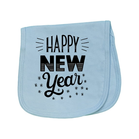Inktastic Happy New Year in Hand Lettering Baby Burp Cloth