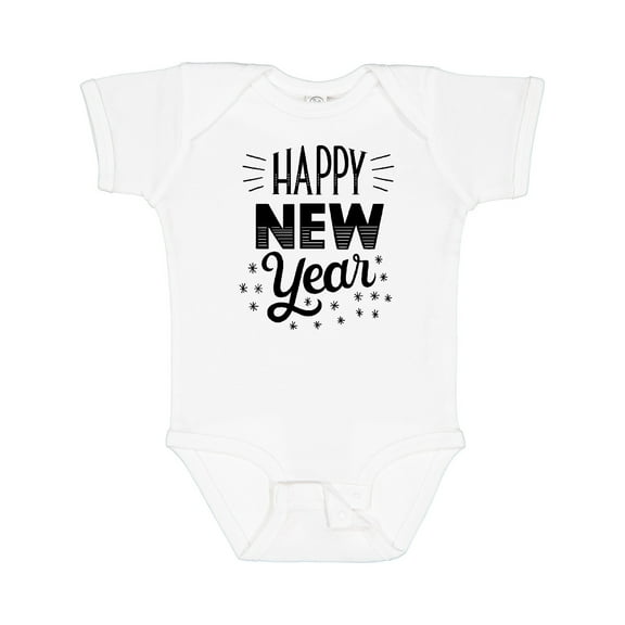 Inktastic Happy New Year in Hand Lettering Boys or Girls Baby Bodysuit