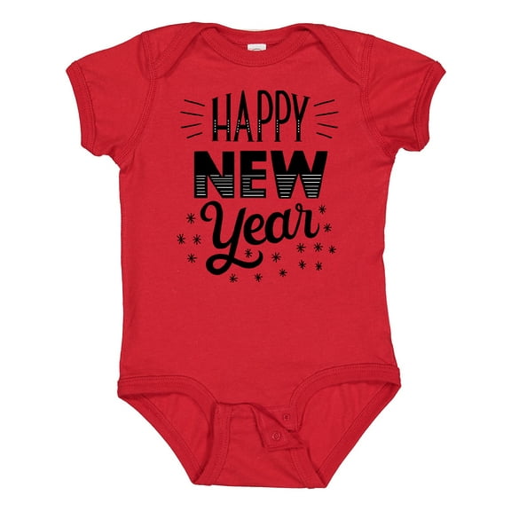 Inktastic Happy New Year in Hand Lettering Boys or Girls Baby Bodysuit