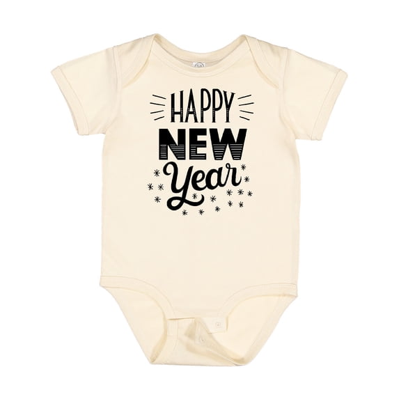 Inktastic Happy New Year in Hand Lettering Boys or Girls Baby Bodysuit