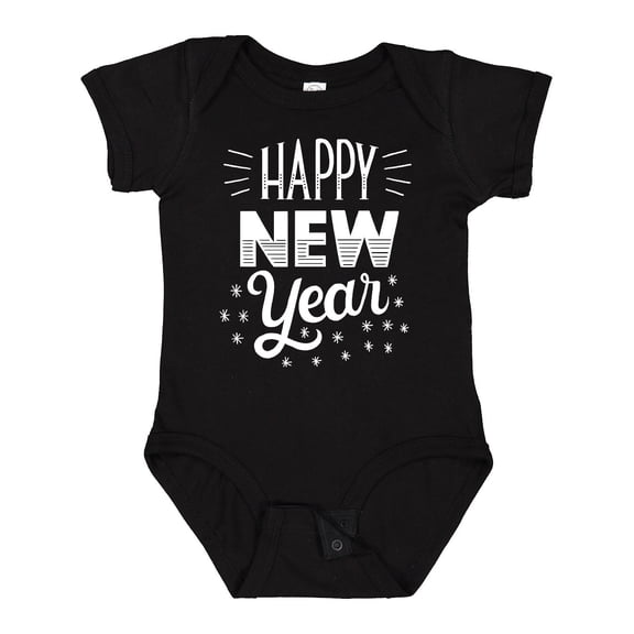 Inktastic Happy New Year in Hand Lettering Boys or Girls Baby Bodysuit