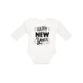thumbnail image 1 of Inktastic Happy New Year in Hand Lettering Boys or Girls Long Sleeve Baby Bodysuit, 1 of 5