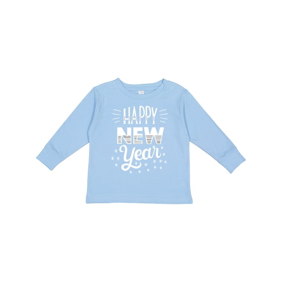 Inktastic Happy New Year in Hand Lettering Boys or Girls Long Sleeve Toddler T-Shirt