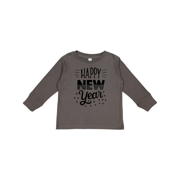 Inktastic Happy New Year in Hand Lettering Boys or Girls Long Sleeve Toddler T-Shirt