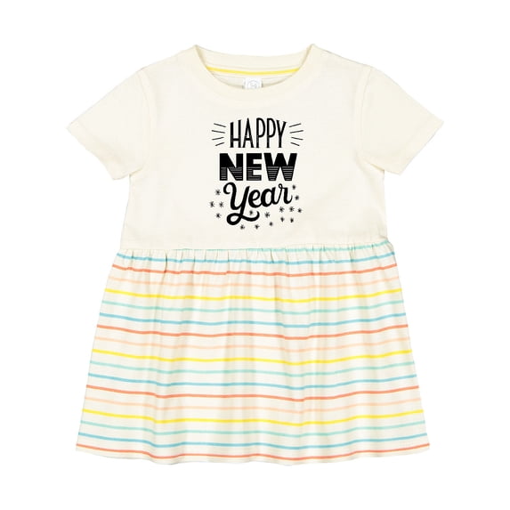 Inktastic Happy New Year in Hand Lettering Girls Baby Dress