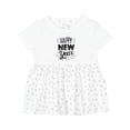 thumbnail image 1 of Inktastic Happy New Year in Hand Lettering Girls Baby Dress, 1 of 5
