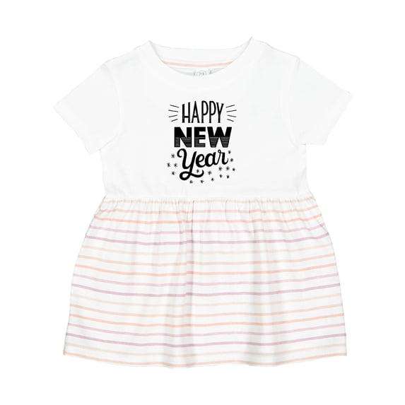 Inktastic Happy New Year in Hand Lettering Girls Baby Dress