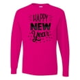 thumbnail image 1 of Inktastic Happy New Year in Hand Lettering Long Sleeve T-Shirt, 1 of 5