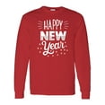 thumbnail image 1 of Inktastic Happy New Year in Hand Lettering Long Sleeve T-Shirt, 1 of 5