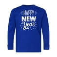 thumbnail image 1 of Inktastic Happy New Year in Hand Lettering Long Sleeve Youth T-Shirt, 1 of 5