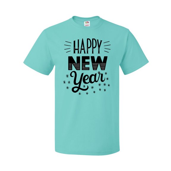 Inktastic Happy New Year in Hand Lettering T-Shirt