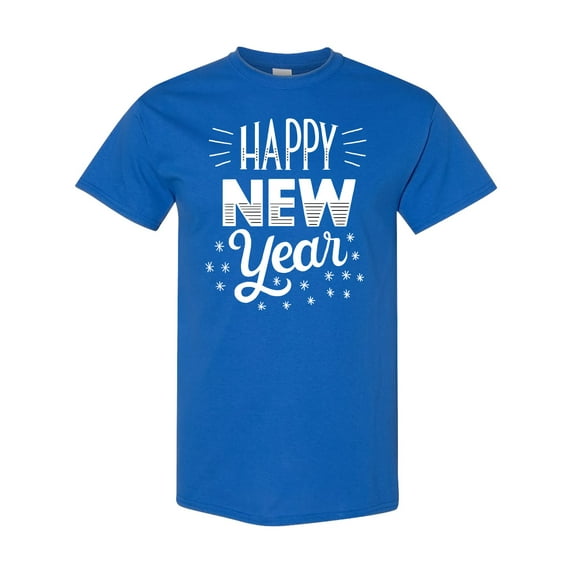 Inktastic Happy New Year in Hand Lettering T-Shirt