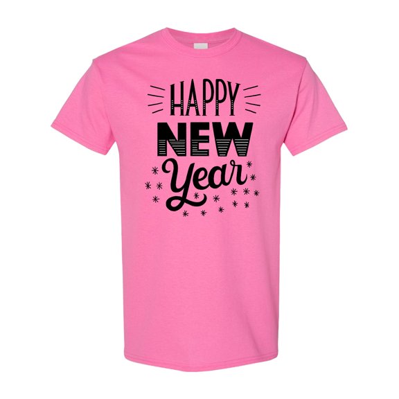 Inktastic Happy New Year in Hand Lettering T-Shirt