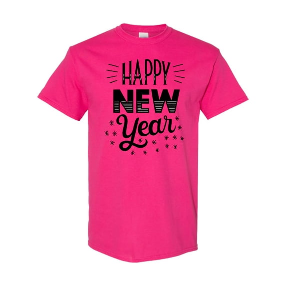 Inktastic Happy New Year in Hand Lettering T-Shirt