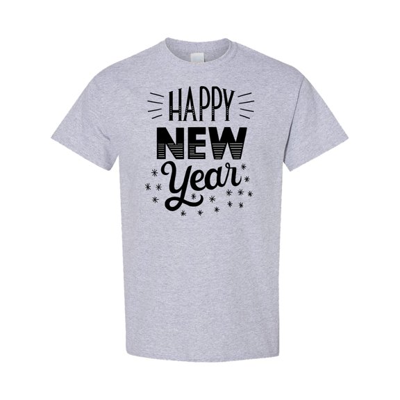 Inktastic Happy New Year in Hand Lettering T-Shirt
