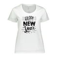 thumbnail image 1 of Inktastic Happy New Year in Hand Lettering Women's Plus Size T-Shirt, 1 of 5
