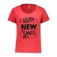 thumbnail image 1 of Inktastic Happy New Year in Hand Lettering Women's Plus Size T-Shirt, 1 of 5
